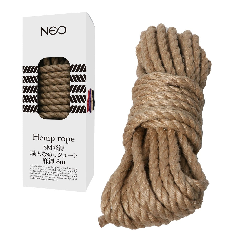NEO SM 束縛手工鞣製黃麻繩 8米 天然
