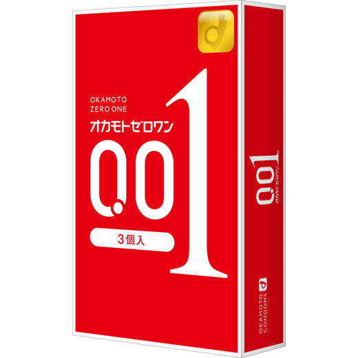 岡本 零壹 (0.01) 3個裝 品牌名稱：岡本株式會社  Okamoto ZERO ONE (0.01) 3 pieces Brand Name: Okamoto Co., Ltd.