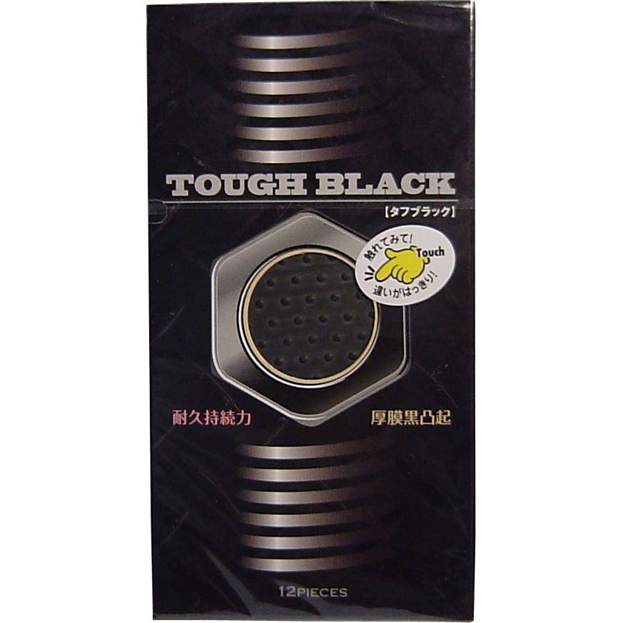 TOUGH BLACK 厚膜黑色凸點避孕套 12個裝【避孕用品・潤滑劑】 品牌名稱：Japan Medical株式會社  TOUGH BLACK Thick Film Black Textured Condoms, 12 pieces [Contraceptive Device & Lubricant] Brand Name: Japan Medical Co., Ltd.