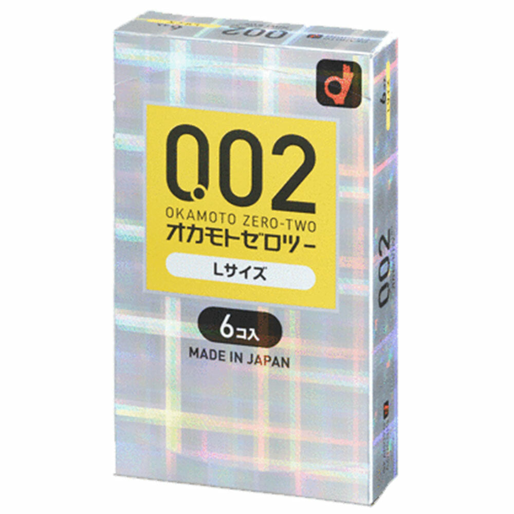 岡本 ZERO TWO L尺寸 0.02 避孕套 6個裝【避孕用品・潤滑劑】 品牌名稱：岡本株式會社  Okamoto ZERO TWO L Size 0.02 Condoms, 6 pieces [Contraceptive Device & Lubricant] Brand Name: Okamoto Co., Ltd.