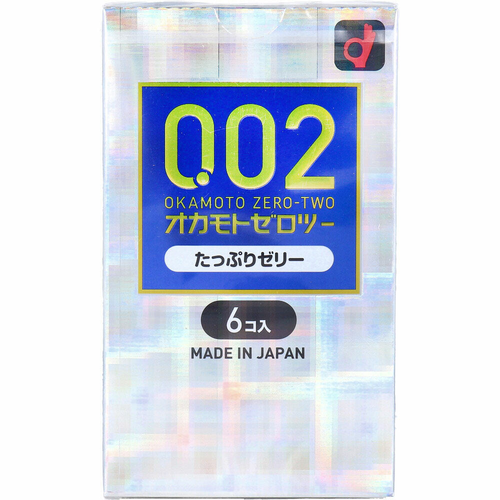 岡本 ZERO TWO 豐盈凝膠 0.02 避孕套 6個裝【避孕用品・潤滑劑】 品牌名稱：岡本株式會社  Okamoto ZERO TWO Rich Gel 0.02 Condoms, 6 pieces [Contraceptive Device & Lubricant] Brand Name: Okamoto Co., Ltd.