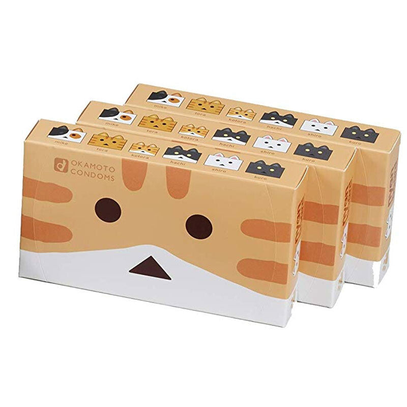 岡本避孕套 NYANBO 12個×3盒套裝【避孕用品・潤滑劑】 品牌名稱：岡本株式會社  Okamoto Condoms NYANBO 12 pieces × 3 Box Set [Contraceptive Device & Lubricant] Brand Name: Okamoto Co., Ltd.